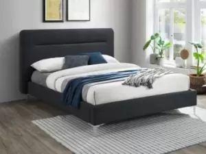 image of Birlea Finn 5ft King Size Charcoal Grey Upholstered Fabric Bed Frame