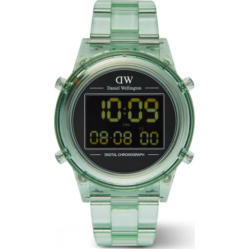 Image of Daniel Wellington Daniel Wellington DW00100769 Retro Digital 42mm Quartz Watch in Green Green One Size Unisex 7315030061345
