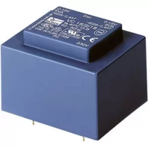 image of Block VC 10/2/12 PCB mount transformer 1 x 230 V 2 x 12 V AC 10 VA 416 mA