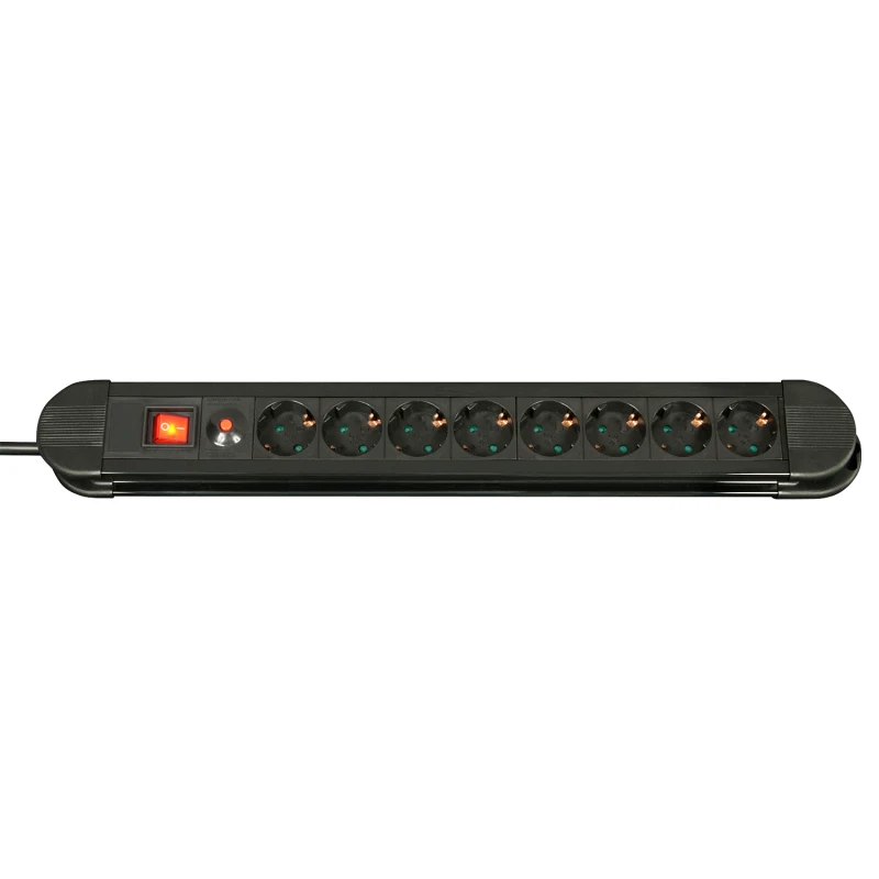 Image of Lindy 73104 power extension 8 AC outlet(s) Indoor Black