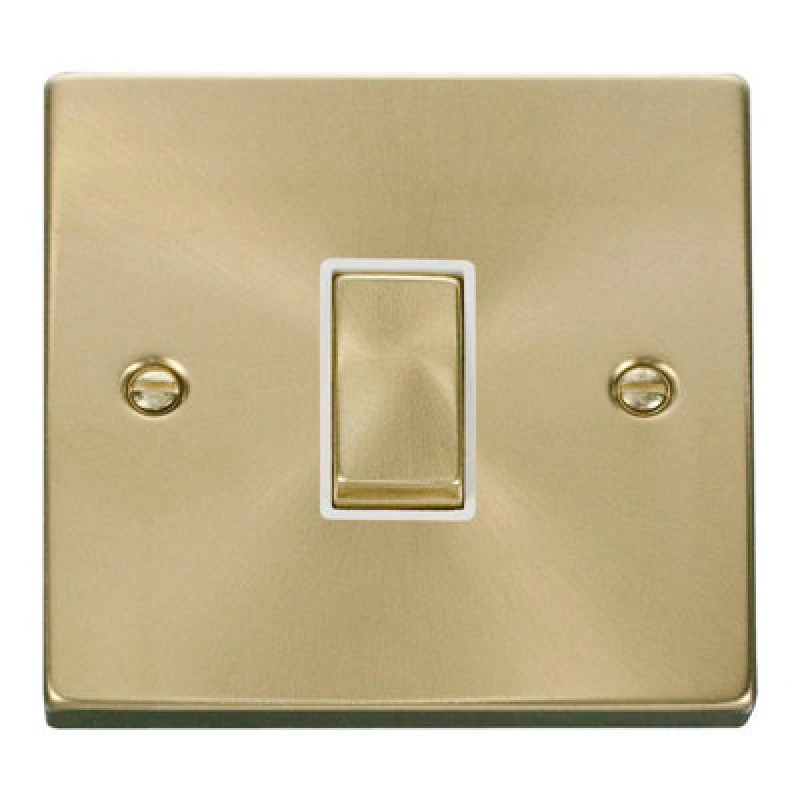 Image of SE Home Satin / Brushed Brass 10A 1 Gang 2 Way Ingot Light Switch Gold unisex