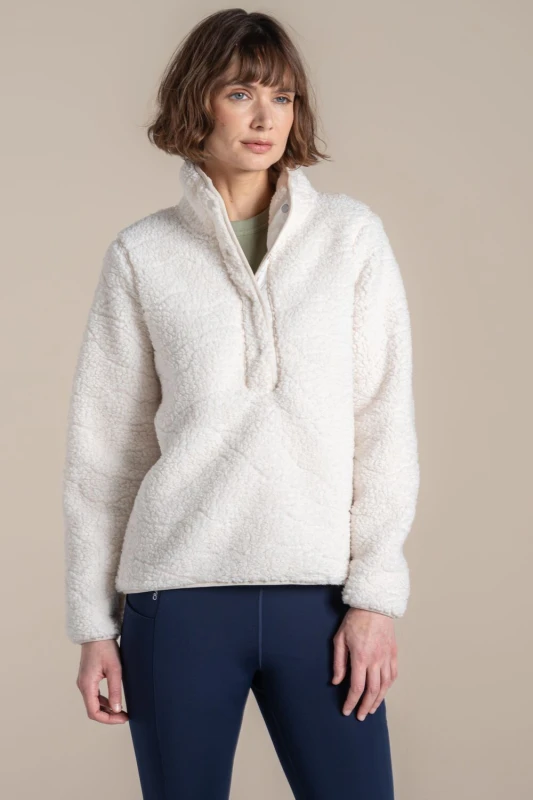 Image of Craghoppers Womens Massey Overhead Insulating Borg Fleece in White Size: 8 White Female 8