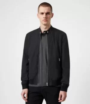 Image of AllSaints Mens Carls Jacket, Black/Ink, Size: S