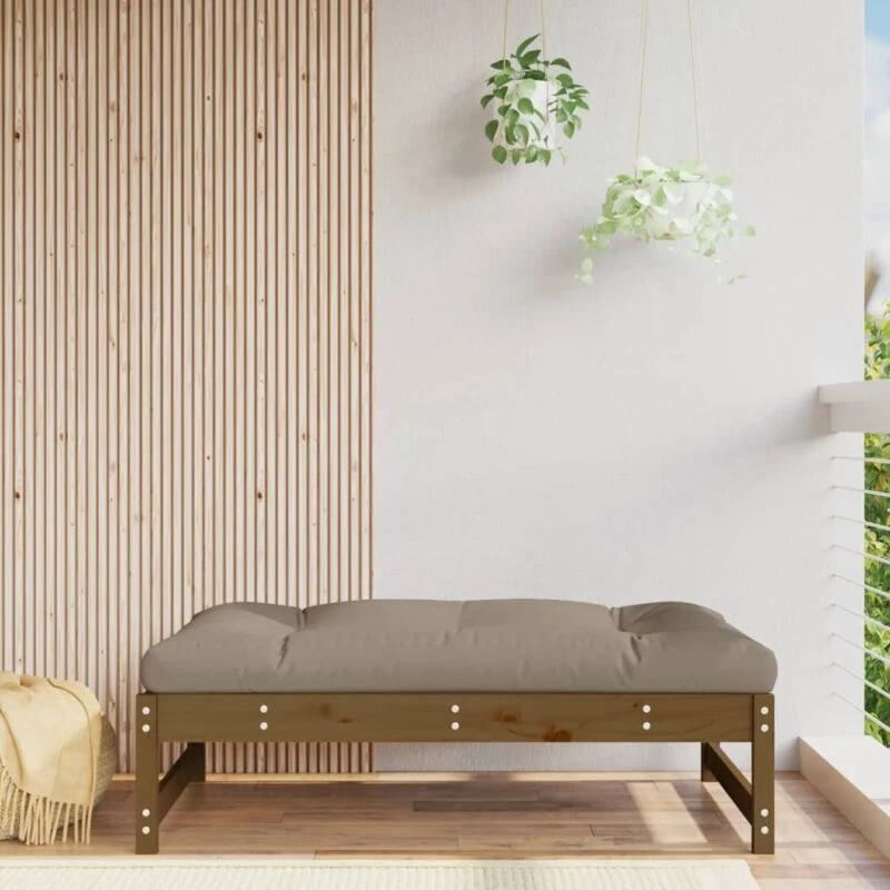 Image of VIDAXL Garden Footstool Honey Brown 120x80cm Solid Wood Pine Vidaxl 8720845803155