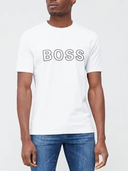 image of Hugo Boss Tiburt Large Logo T-Shirt White Size 2XL Men