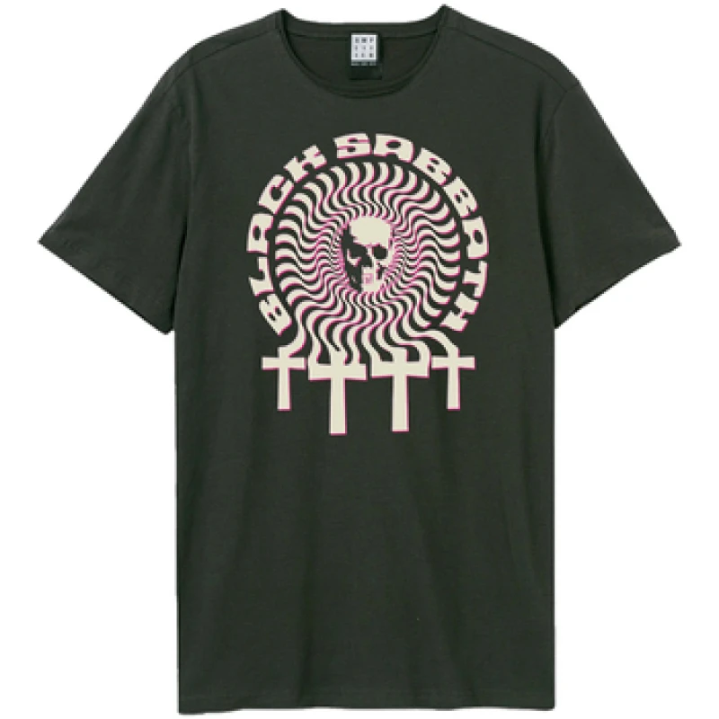 Image of Amplified Amplified Men Psychadelic Cross Black Sabbath T-Shirt in Charcoal Size: X-Small Charcoal XS Male 5063806007036