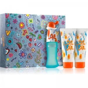 image of Moschino Cheap & Chic I Love Love Gift Set 50ml Eau de Toilette + 100ml Body Lotion + 100ml Shower Gel