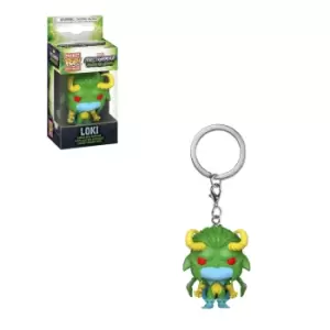 image of Marvel Monster Hunters Loki Funko Pop! Vinyl Keychain