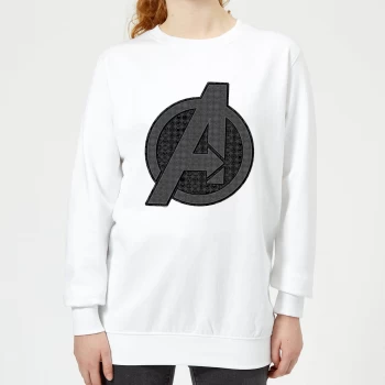 Avengers Endgame Iconic Logo Womens Sweatshirt - White - L