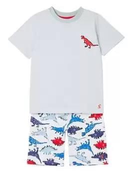 Image of Joules Boys Arnie Dino Shorty Jersey Pyjamas -multi, Multi, Size 3 Years