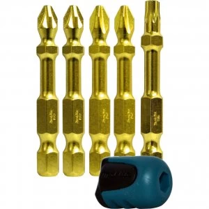 Image of Makita 5 Piece Impact Gold Mag Boost Screwdriver Bit Set