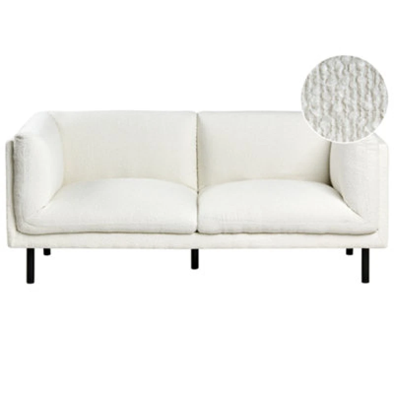 Image of Beliani Sofa 2 Seater Vorgod Boucle Off-White