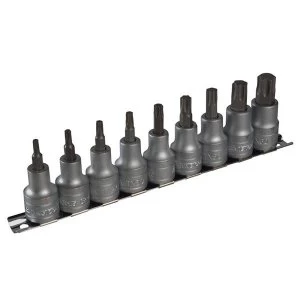 Image of Teng M1213TX Socket Clip Rail Set of 9 Internal TORX 1/2in Drive