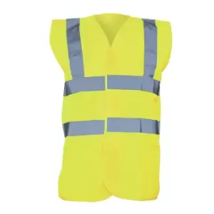 Image of Yoko Unisex Premium Hi-Vis Waistcoat Vest / Jacket (3XL) (Hi-Vis Yellow)