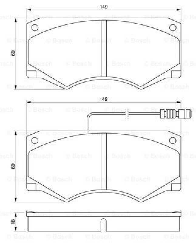 Image of Brake pad set Bosch 0 986 424 176