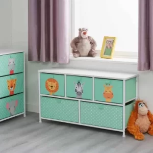 Image of Liberty House Toys Kids Jungle 5 Drawer Storage Unit, none