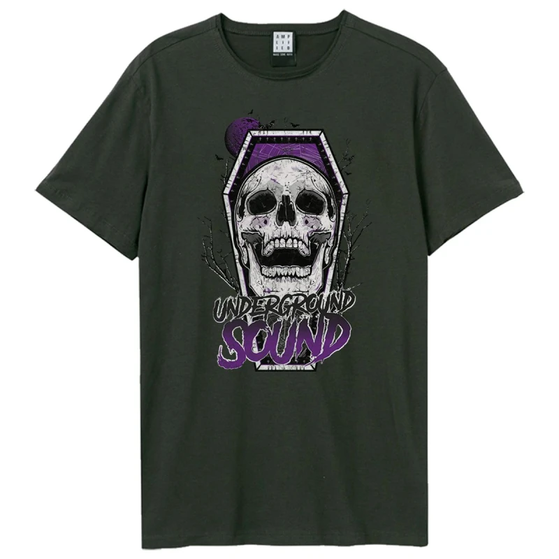Image of Amplified Mens Underground Sound T-Shirt in Charcoal Size: Large Charcoal Male L