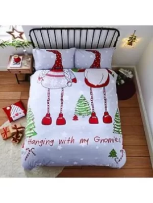 Image of Catherine Lansfield Hanging With My Gnomies Christmas Duvet Set
