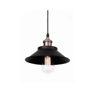 Image of Achna Dome Ceiling Pendant 1 Light Steel