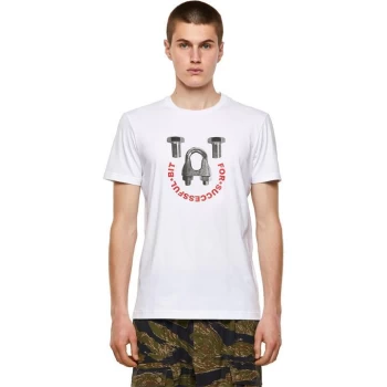 Image of Diesel Bit T Shirt - White 100