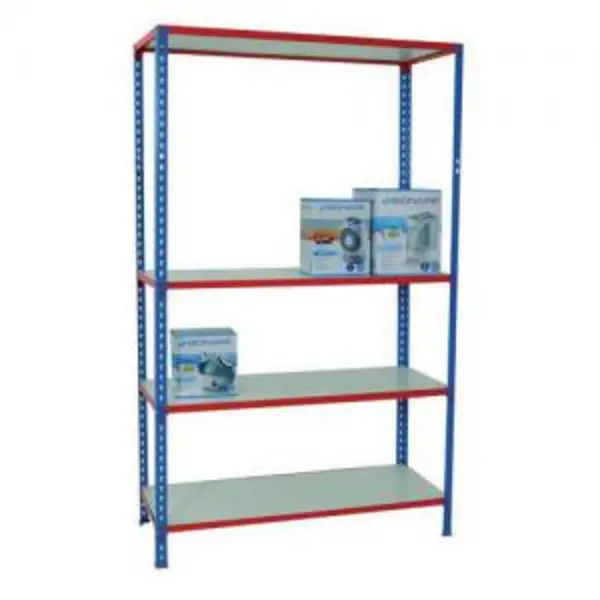 Image of ESE Direct Melamine Faced Boltless Shelving, 175kg UDL per shelf, 4 shelves, 2000H x 1200W x 300D mm 404229 Garage Shelving