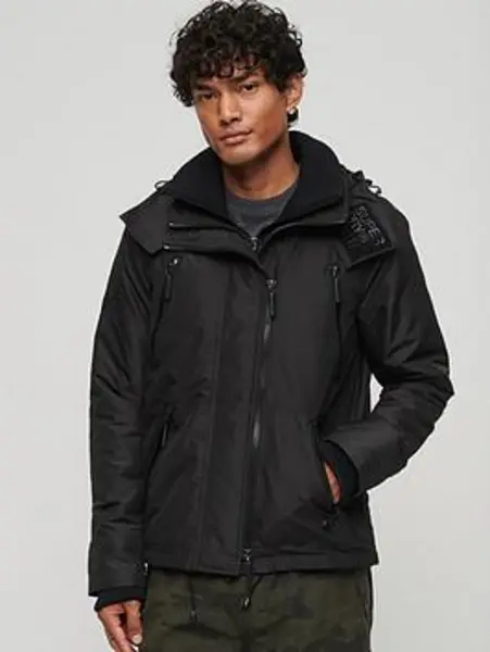 Image of Superdry Mountain Windcheater Jacket - Black Size S, Men Black VNQEI Male S