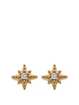 image of Hot Diamonds HD X JJ Starburst Stud Earrings, Gold, Women