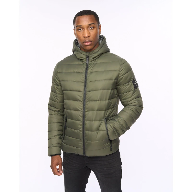 Image of Crosshatch Crosshatch Men Gattering MVE Jacket in Olive Size: large Olive L Male 5059294632751