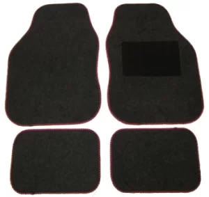Image of Universal Luxury Mat Sets Coloured Binding Black 10 x 4 Piece Sets UM7
