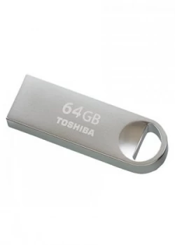 image of Toshiba TransMemory U401 64GB USB Flash Drive USB 2.0 - Silver - THN-U401S0640E4