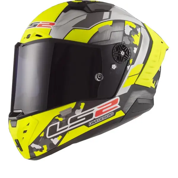 Image of LS2 FF805 Thunder C Space H-V Yellow Grey 06 Full Face Helmet Size XL