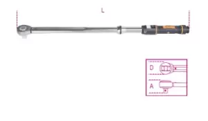 image of Beta 667/N20 1/2" Dr RH/LH Torque Wrench Push-Thro Ratchet 40-200Nm 006670020