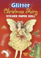 Image of glitter christmas fairy sticker paper doll