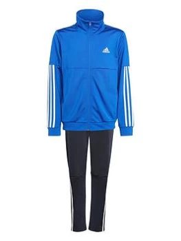 image of adidas Junior Boys Team Tracksuit - Blue/Navy, Blue/Navy, Size 5-6 Years