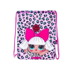 image of Hype Leopard LOL Surprise Diva Drawstring Bag (One Size) (Pink)