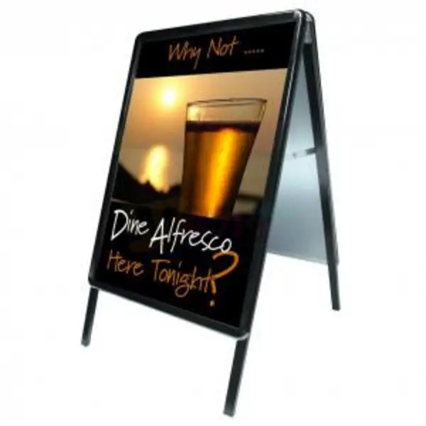 Image of Seco Aluminium Snap Frame A-Board 32mm A1 Black - A1ABBLACK 24667SS EXR24667SS