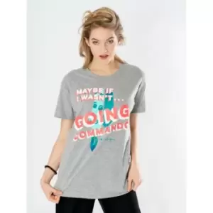 Image of Friends Grey Marl Commando Mens T-Shirt Ex Ex Large