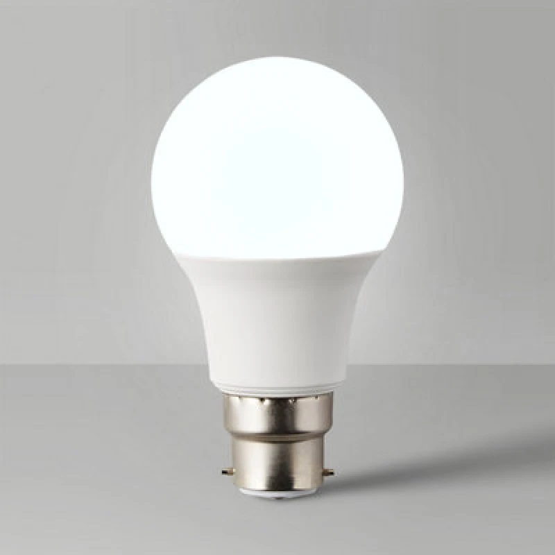 Image of ValueLights 3 Pack B22 White Thermal Plastic GLS LED 6W Cool White 6500K 500lm Light Bulb White