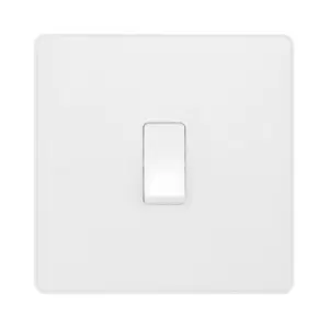 BG Evolve Pearl White Single Intermediate Light Switch 20A 16Ax - PCDCL13W - main image