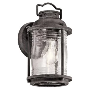 image of 1 Light Small Outdoor Wall Lantern Zinc IP44, E27