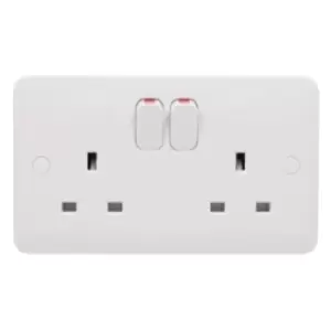 Image of Schneider Lisse 13a 2 Gang Double-pole Switched Socket - GGBL3020D
