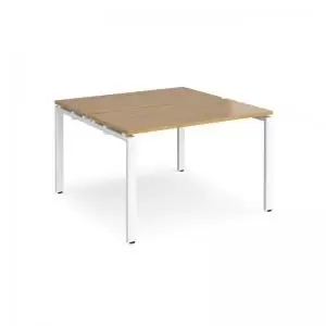 Image of Adapt starter units back to back 1200mm x 1200mm - white frame and oak
