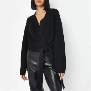 Image of Missguided Tall Belted Cardigan - Black