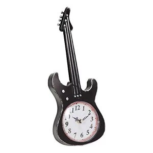 Image of HOMETIME? Vintage Black Guitar Mantel Clock