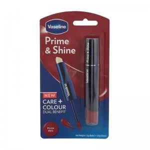 image of Vaseline Prime & Shine Red 2-in-1 Lip Balm and Coloured Glos