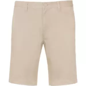 image of Kariban Mens Chino Bermuda Shorts (3XL) (Beige)