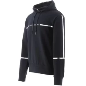 Image of Armani Exchange Deep Navy Silver Logo Crew Neck Sweatshirt