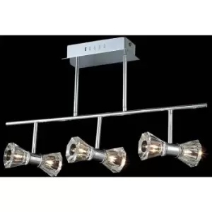 Image of Diyas - Elisa Bar 6-Light Semi-Polished Chrome Ceiling Light