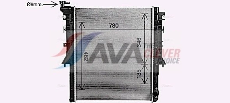 Image of Engine radiator AVA COOLING SYSTEMS MT2281