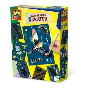 Image of SES CREATIVE Childrens Holographic Scratch Insects Set